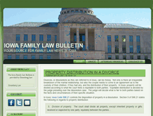 Tablet Screenshot of iowafamilylawbulletin.com